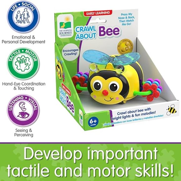 NEW: Early Learning Crawl about Bee Lights Up With Fun Melodies - Picture 1 of 6